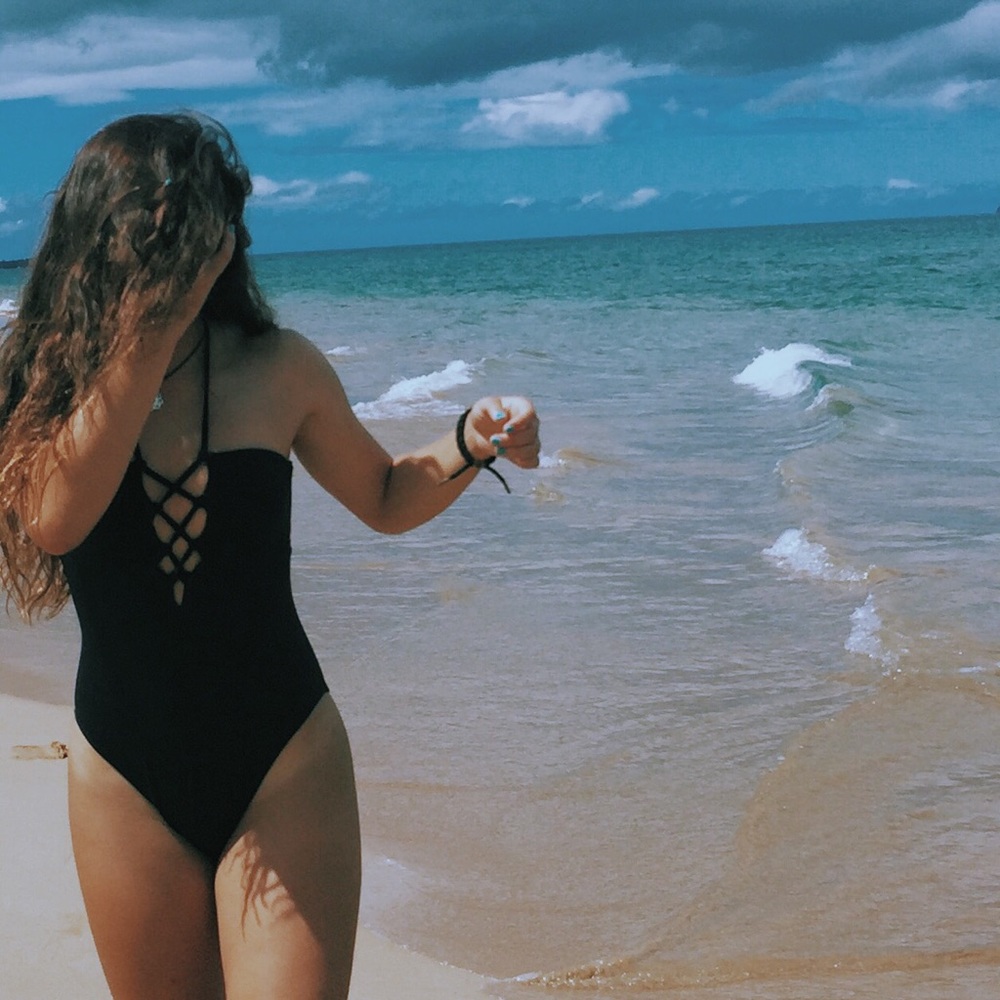boutique black bikini one piece